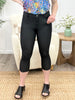 The Peyton Skinny Capri Jeggings - Black