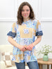 Love Starts To Grow Top - Blue Floral
