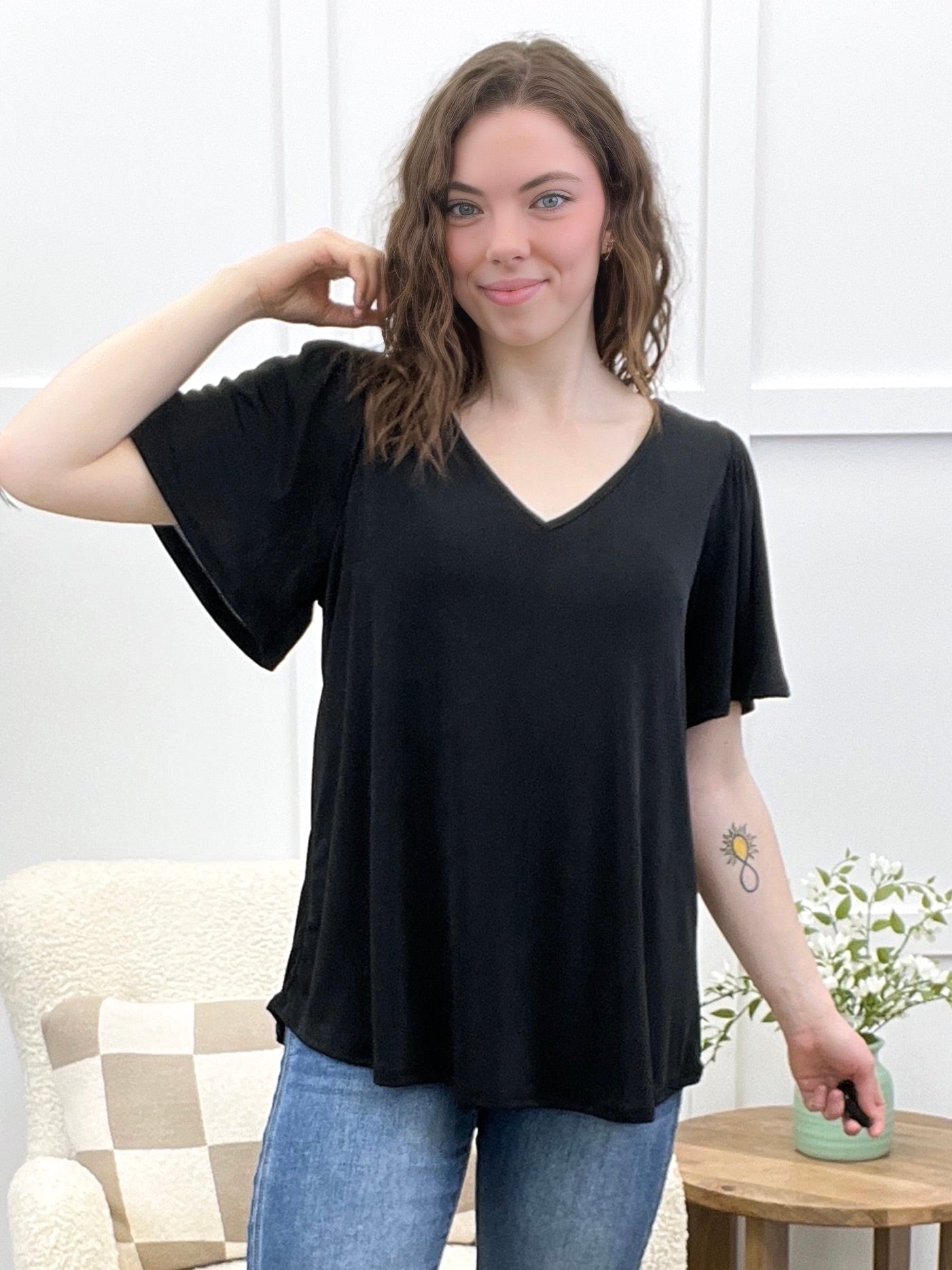 Midnight Luxe V-Neck Top