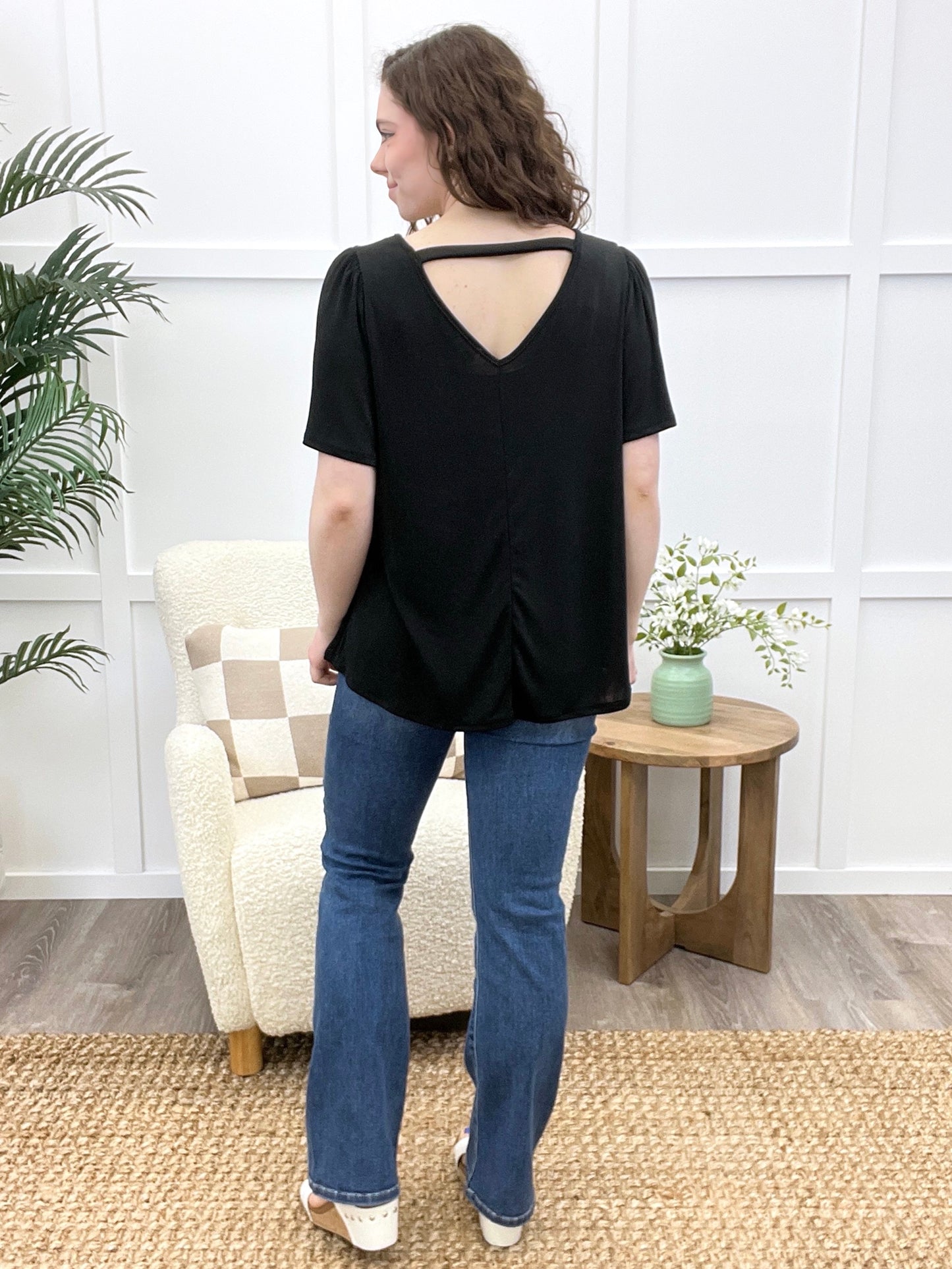 Midnight Luxe V-Neck Top