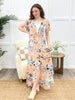 Blossom Embrace Floral Wrap Maxi Dress