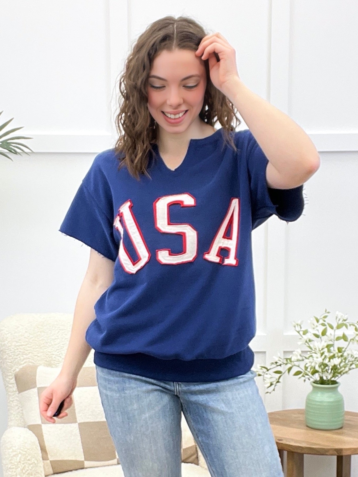 All-American V-Neck Top