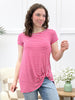 Twist & Stripes Side Knot Top - Hot Pink