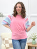 Pastel Pop Stripe Sleeve Top