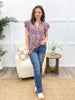 Electric Spots Ruffle Top