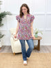 Electric Spots Ruffle Top