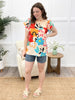 Wild Bloom Ruffle Top