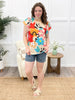 Wild Bloom Ruffle Top