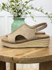 Corkys Taupe Ready Or Not Wedge Sandals