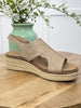 Corkys Taupe Ready Or Not Wedge Sandals