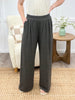 Smoky Heathered Wide-Leg Pants