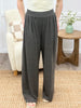 Smoky Heathered Wide-Leg Pants
