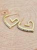 Lustrous Love Heart Hoops