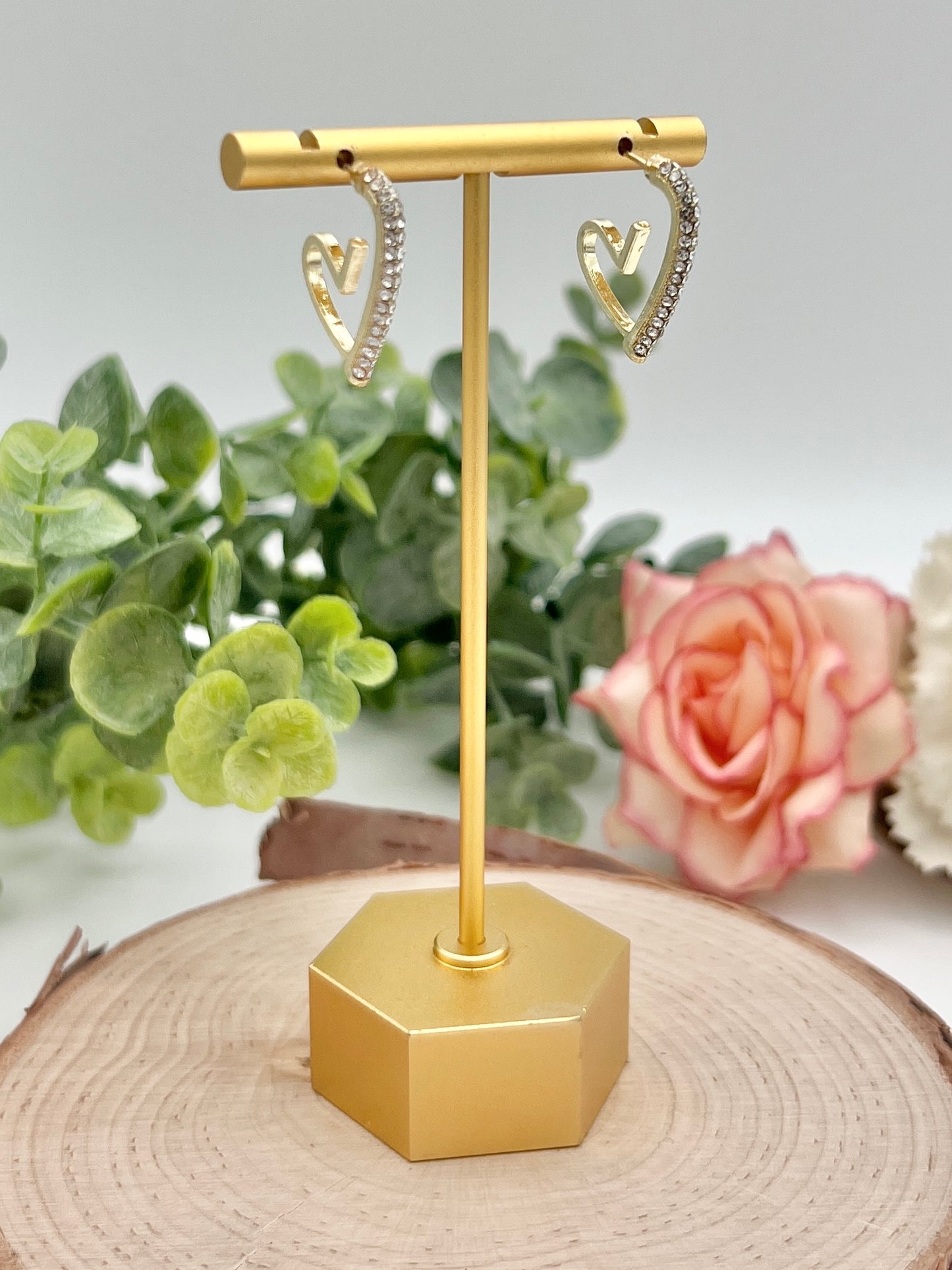Lustrous Love Heart Hoops