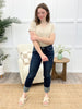 Carrie Anne High Rise Cuffed Crop Slim Straight Jeans