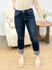Carrie Anne High Rise Cuffed Crop Slim Straight Jeans