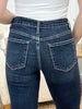 Carrie Anne High Rise Cuffed Crop Slim Straight Jeans