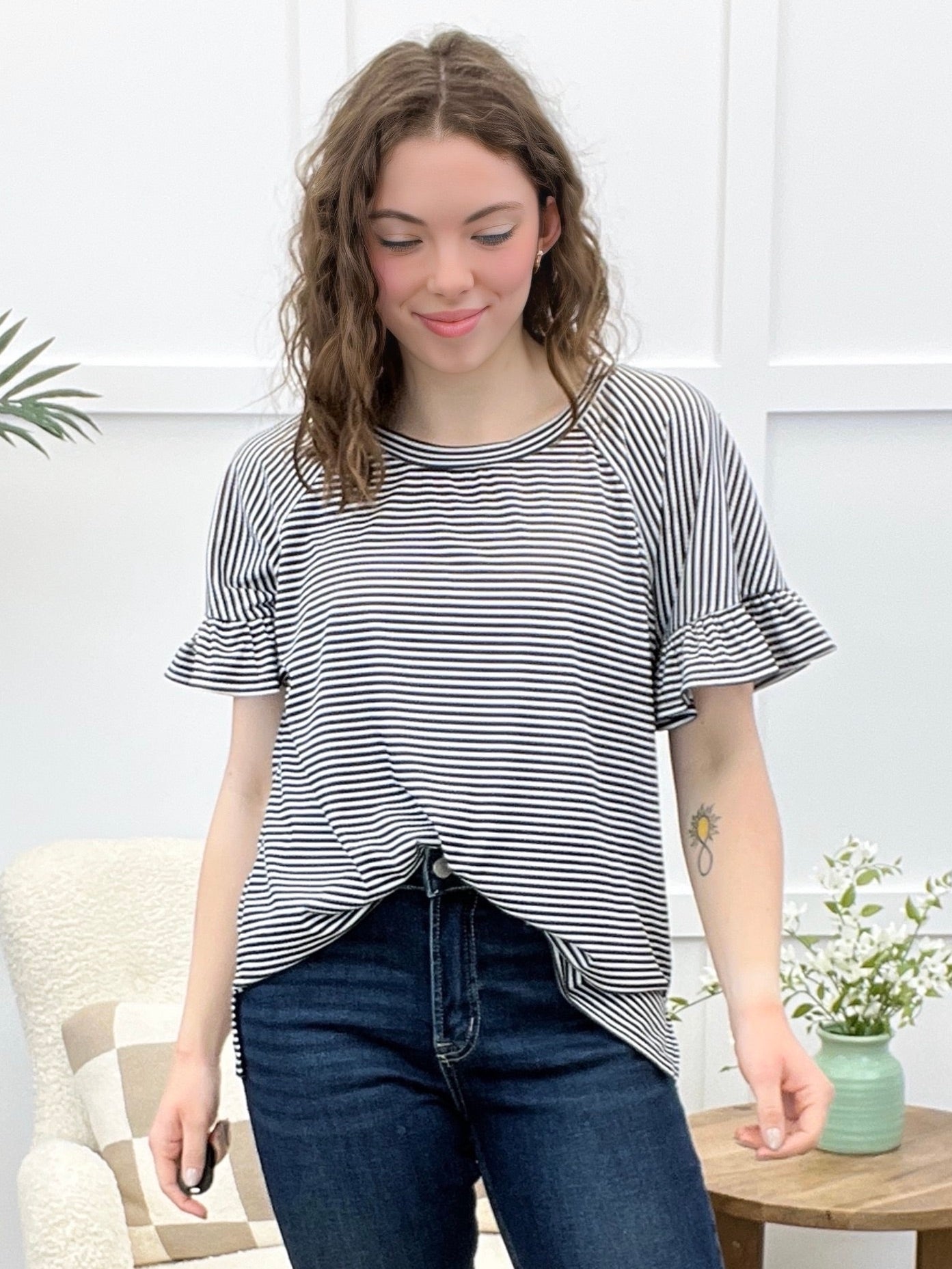 See It Your Way Top - Ivory/Black