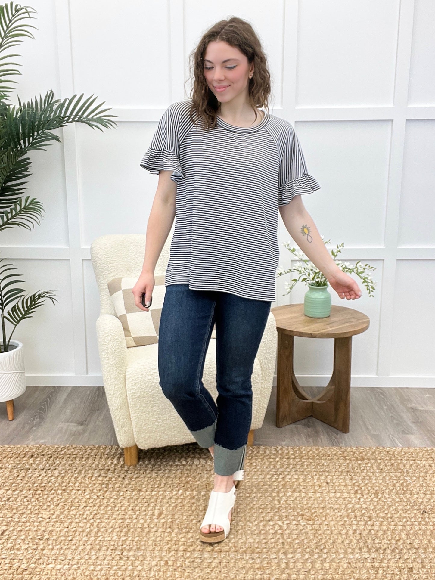 See It Your Way Top - Ivory/Black