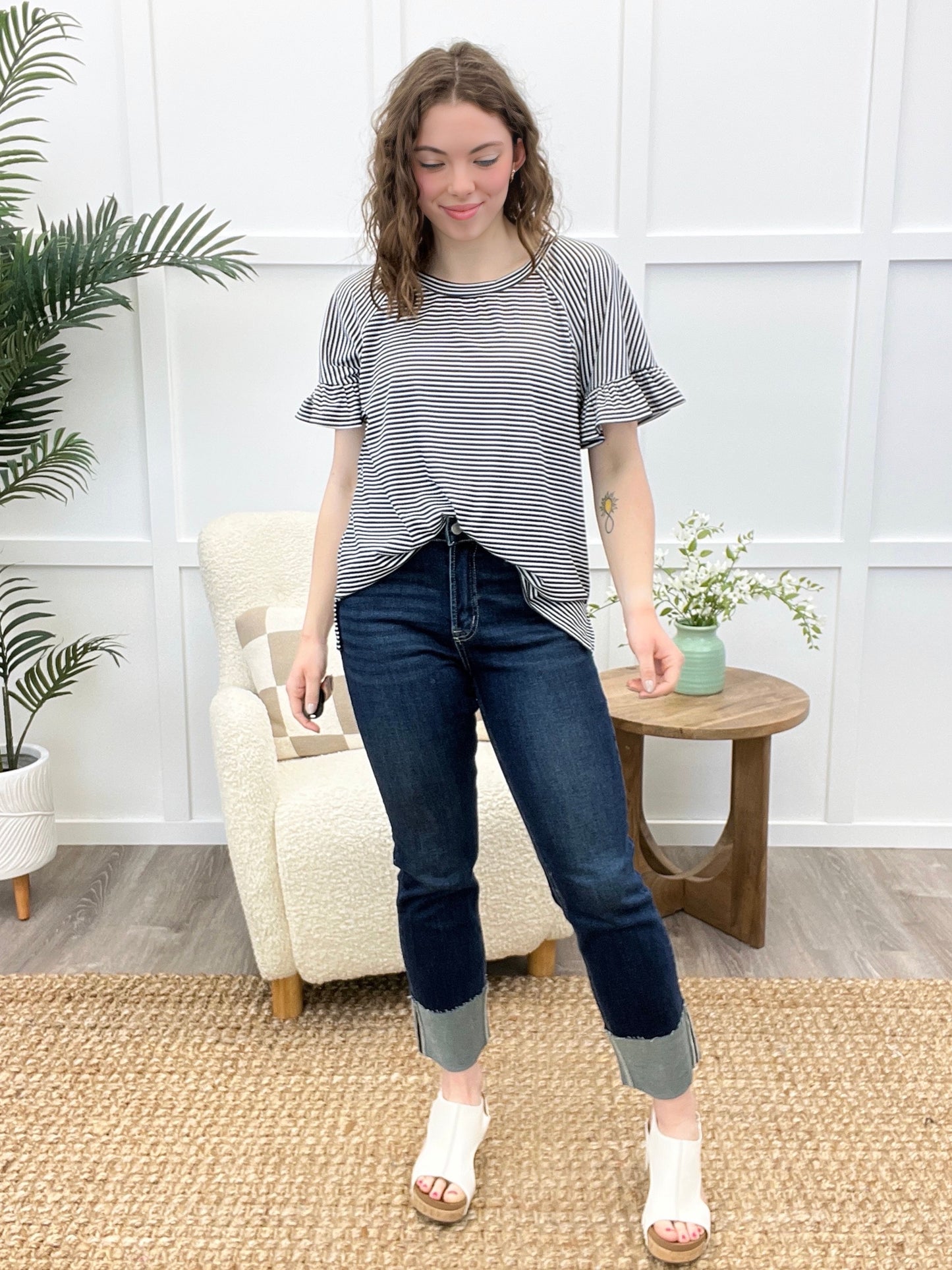 See It Your Way Top - Ivory/Black