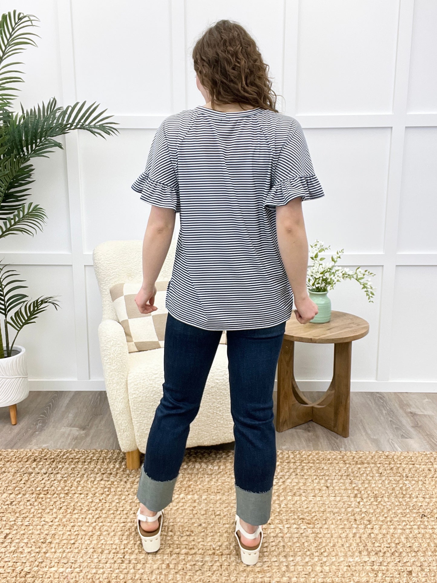 See It Your Way Top - Ivory/Navy