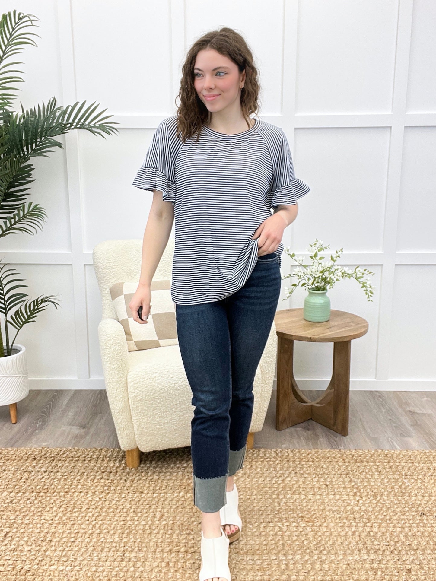 See It Your Way Top - Ivory/Navy