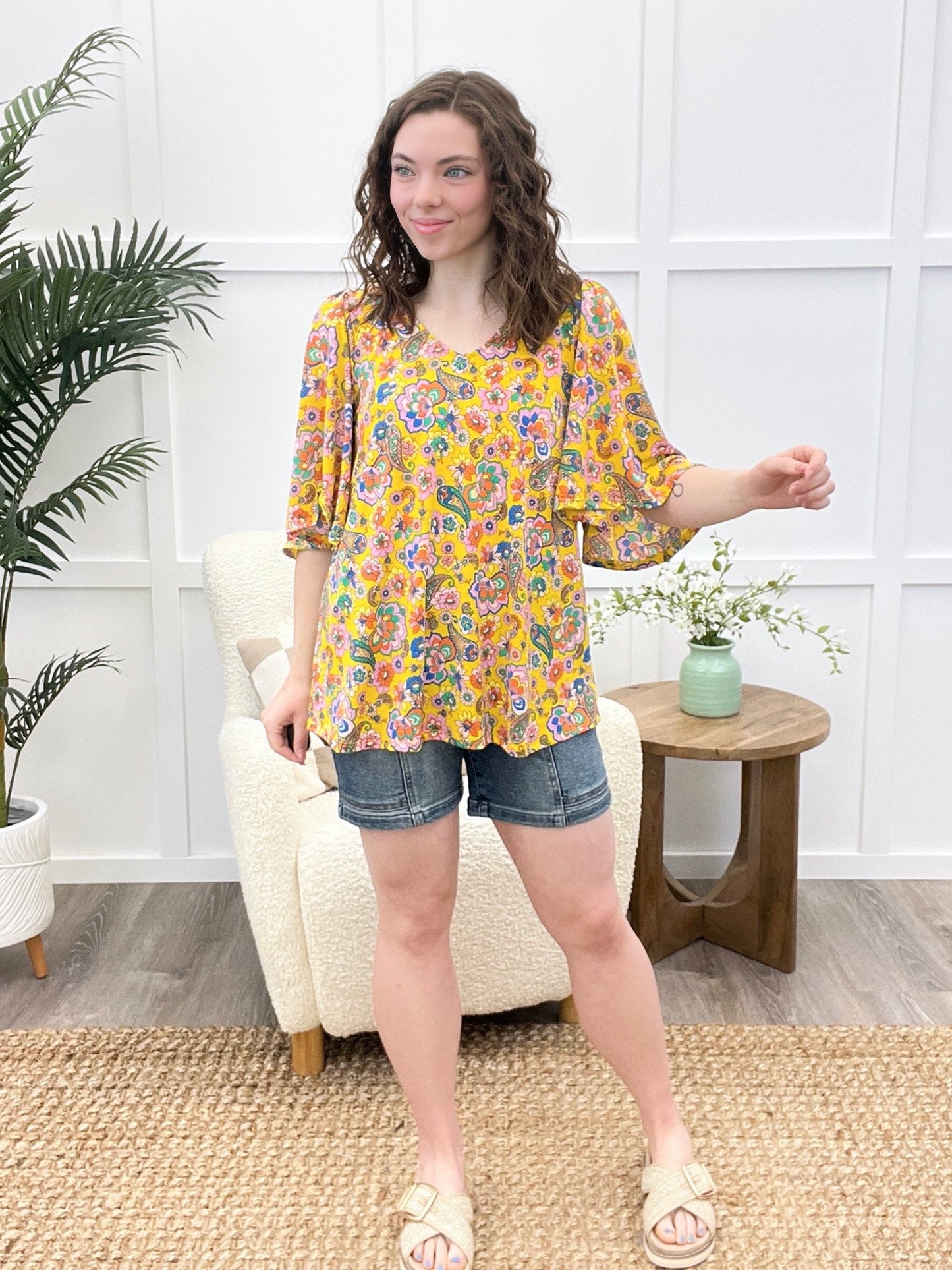 Dear Scarlett Wildflower Breeze Half Sleeve Cali Top