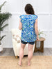 Dear Scarlett Coastal Bloom Lizzy Flutter Sleeve Top