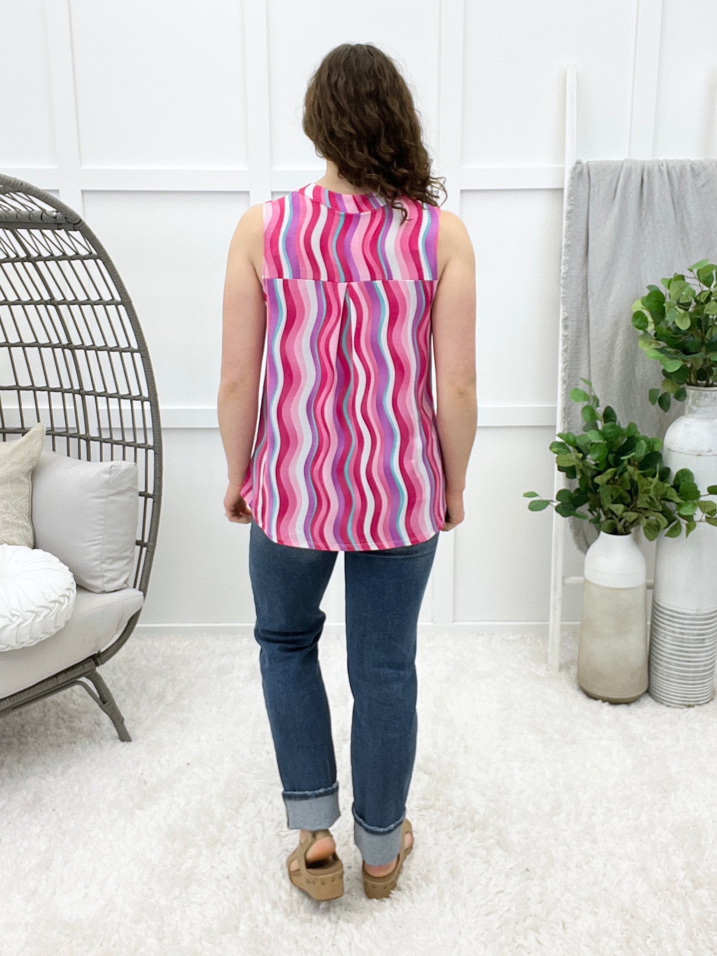 Dear Scarlett Vibrant Waves Lizzy Tank