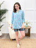 Dear Scarlett Aqua Blossom Lizzy Top