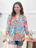 Dear Scarlett Groovy Waves Lizzy Top