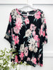 Dear Scarlett Blush and Black Floral Essential Top