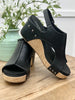 Corkys Black Smooth Carley Wedge