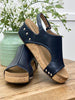 Corkys Volta II Navy Wedge Sandals