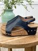 Corkys Volta II Navy Wedge Sandals