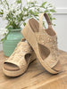 Corkys Raffia Flower Carley Wedge