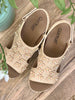 Corkys Raffia Flower Carley Wedge