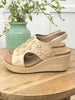 Corkys Raffia Flower Carley Wedge