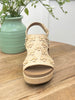 Corkys Raffia Flower Carley Wedge