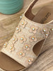 Corkys Raffia Flower Carley Wedge