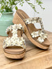 Corkys Gold Metallic Mic Drop Wedge