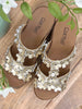 Corkys Gold Metallic Mic Drop Wedge