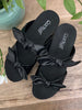 Corkys Sittin' Pretty Black Cork Wedge Sandals