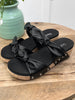 Corkys Sittin' Pretty Black Cork Wedge Sandals