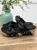 Corkys Sittin' Pretty Black Cork Wedge Sandals