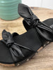 Corkys Sittin' Pretty Black Cork Wedge Sandals
