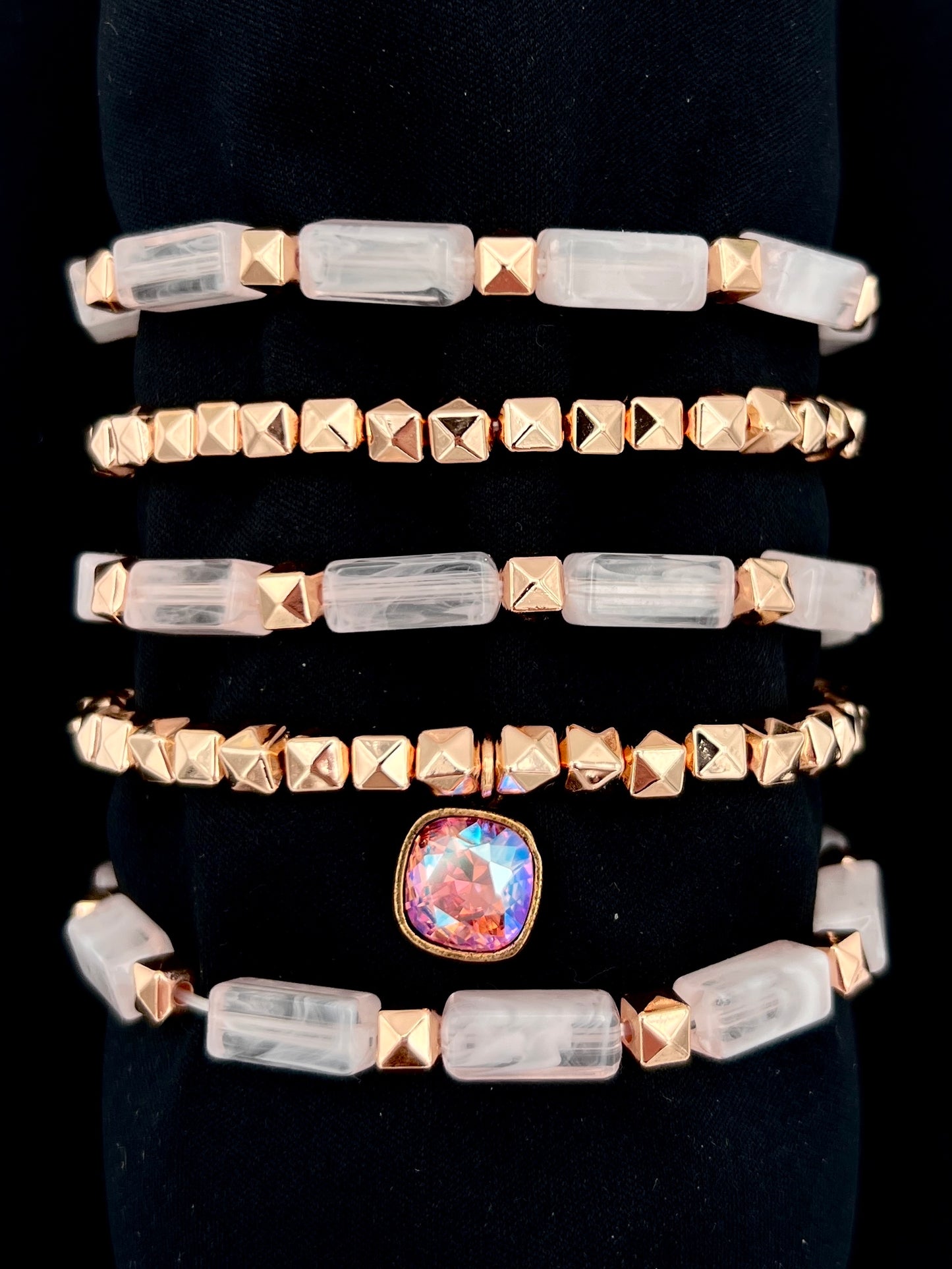 Golden Hour Glam Bracelet Stack Set
