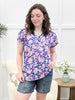 Bold Blooms Abstract Floral Top