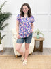 Bold Blooms Abstract Floral Top