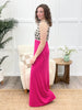 Soft Spoken Dress - Fuchsia